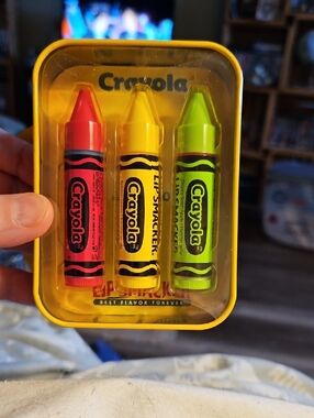 Nip Crayola Crayon Lip Balm Trio - Red, Yellow, Green